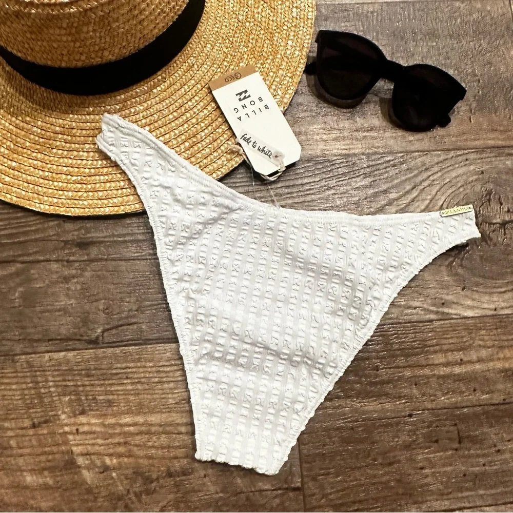 Billabong White Wave Check Bikini Bottom